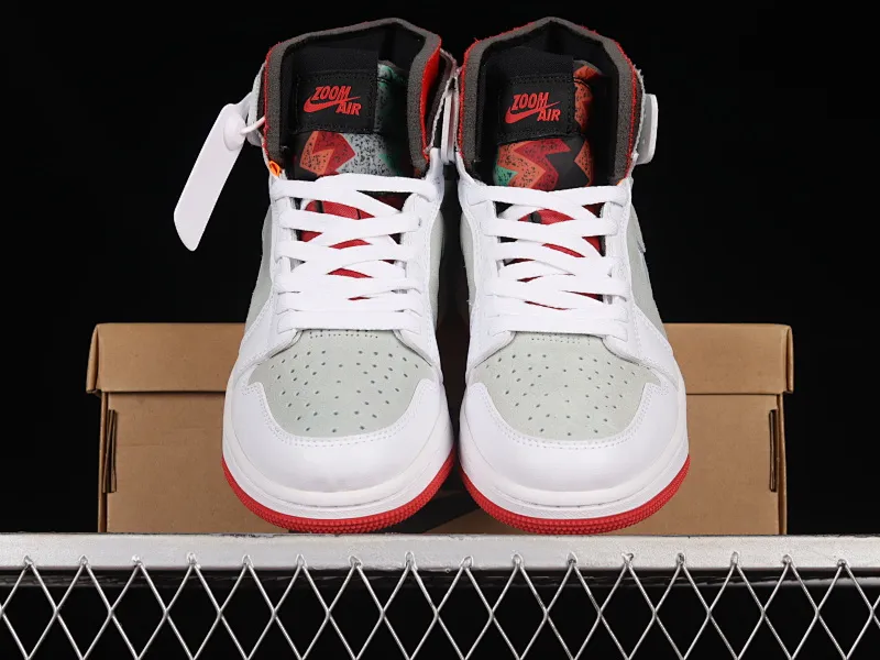 All categories Air Jordan Jordan series basketball shoes Air Jordan 1 High Air Jordan 1 Zoom CMFT AJ1 Joe 1 white and green color matching CT0978-100